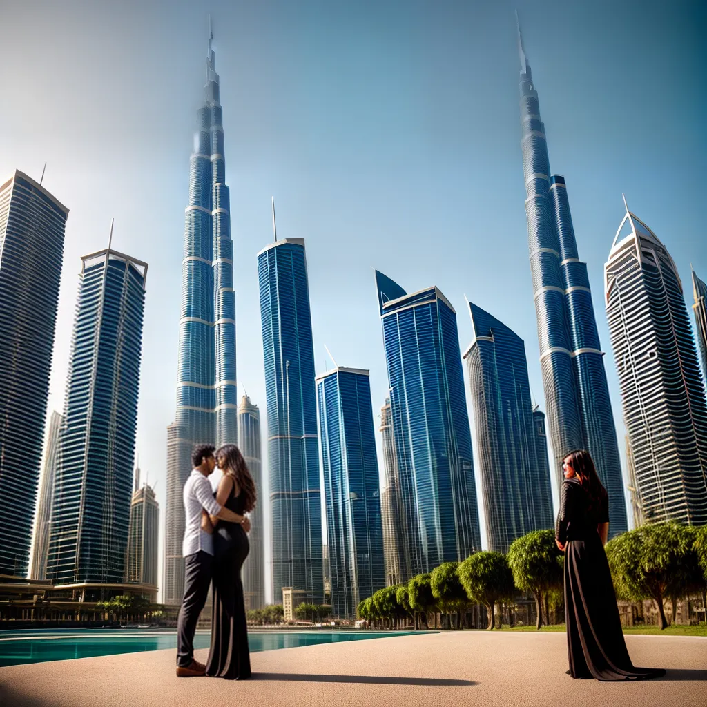 Fotos familia burj khalifa sorrisos