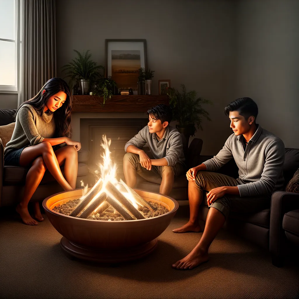 Fotos familia fogo sonhos aprendizado