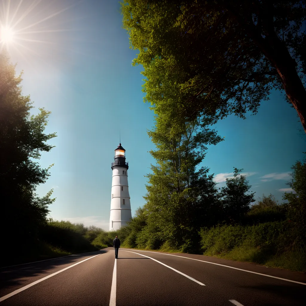 Fotos farol guia caminho escuro
