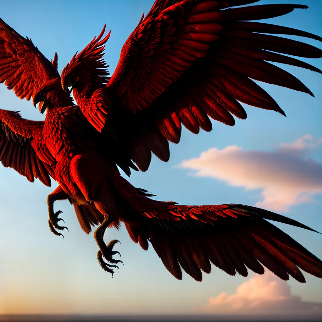 Fotos fenix vermelha renascer chamas