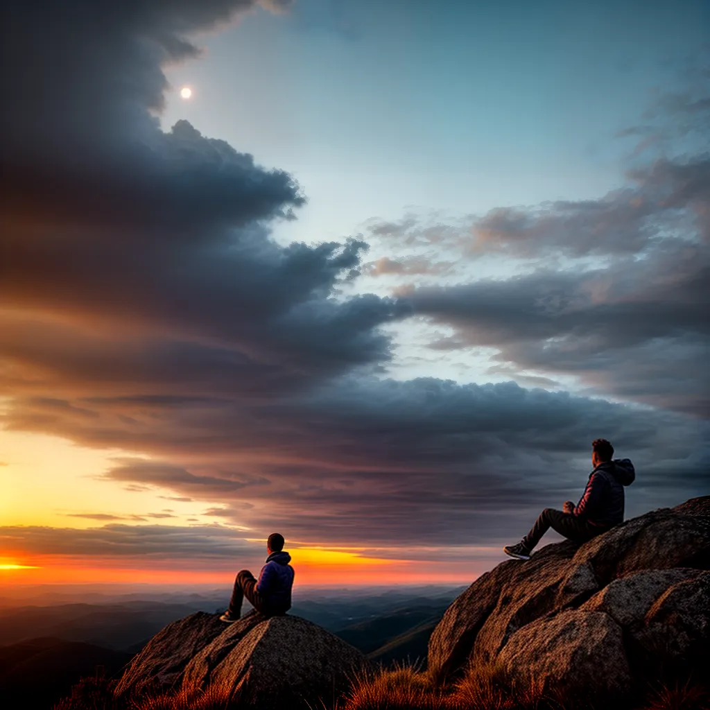 Fotos filosofia por do sol montanha pensativo