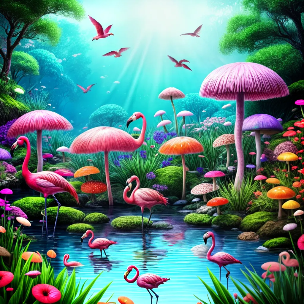 Interpretações de Sonhos: Flamingos, Fadas e Fungos 2 Fotos flamingos fadas flores fungos