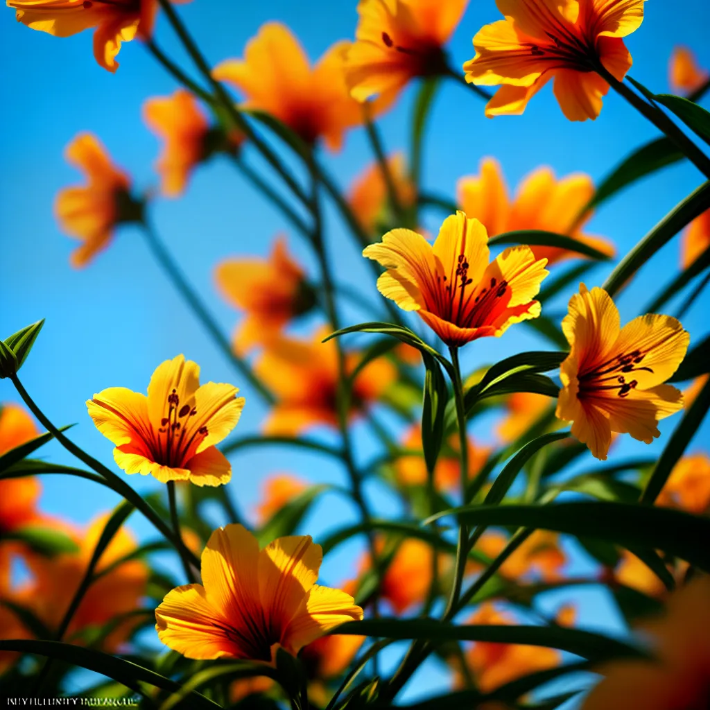 Descubra o Significado de Sonhar com Hemerocális 2 Fotos flor laranja ceu azul fugacidade