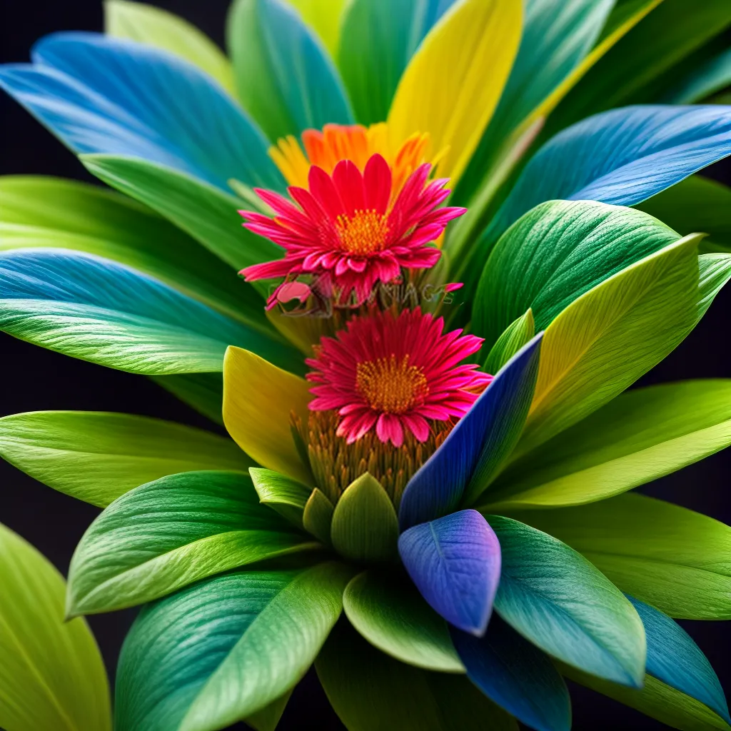 Fotos flor tropical cores vibrantes padroes intrincados
