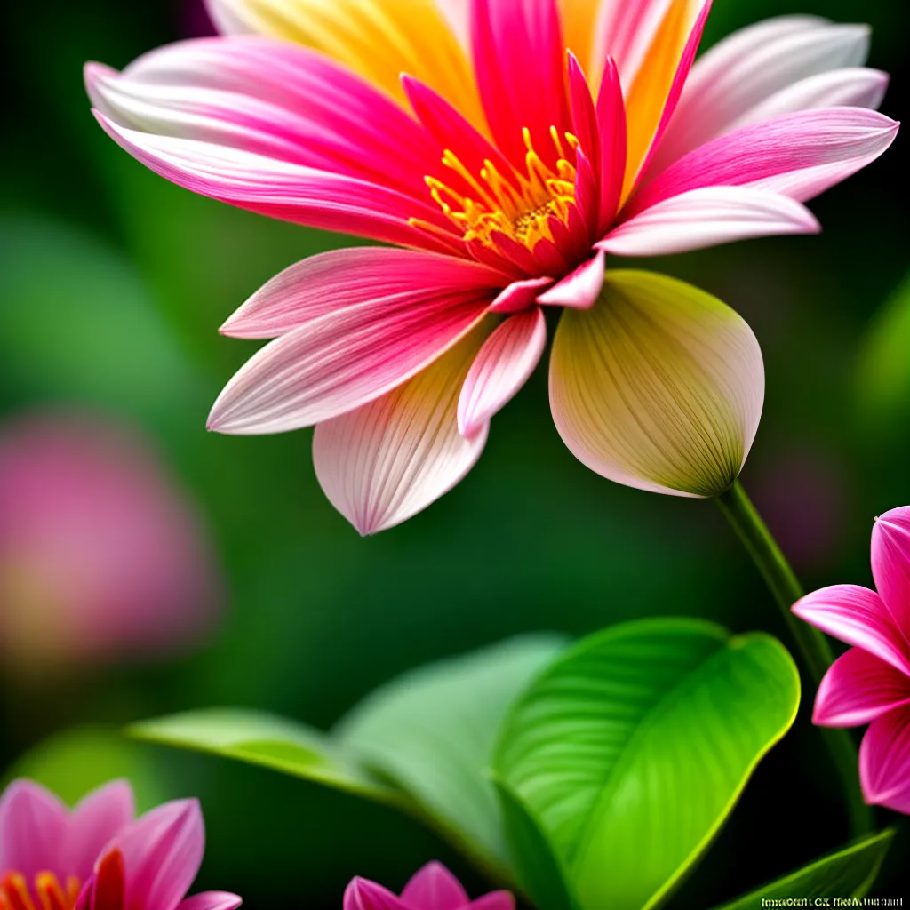 Fotos flor tropical vibrante cores fundo dreamy