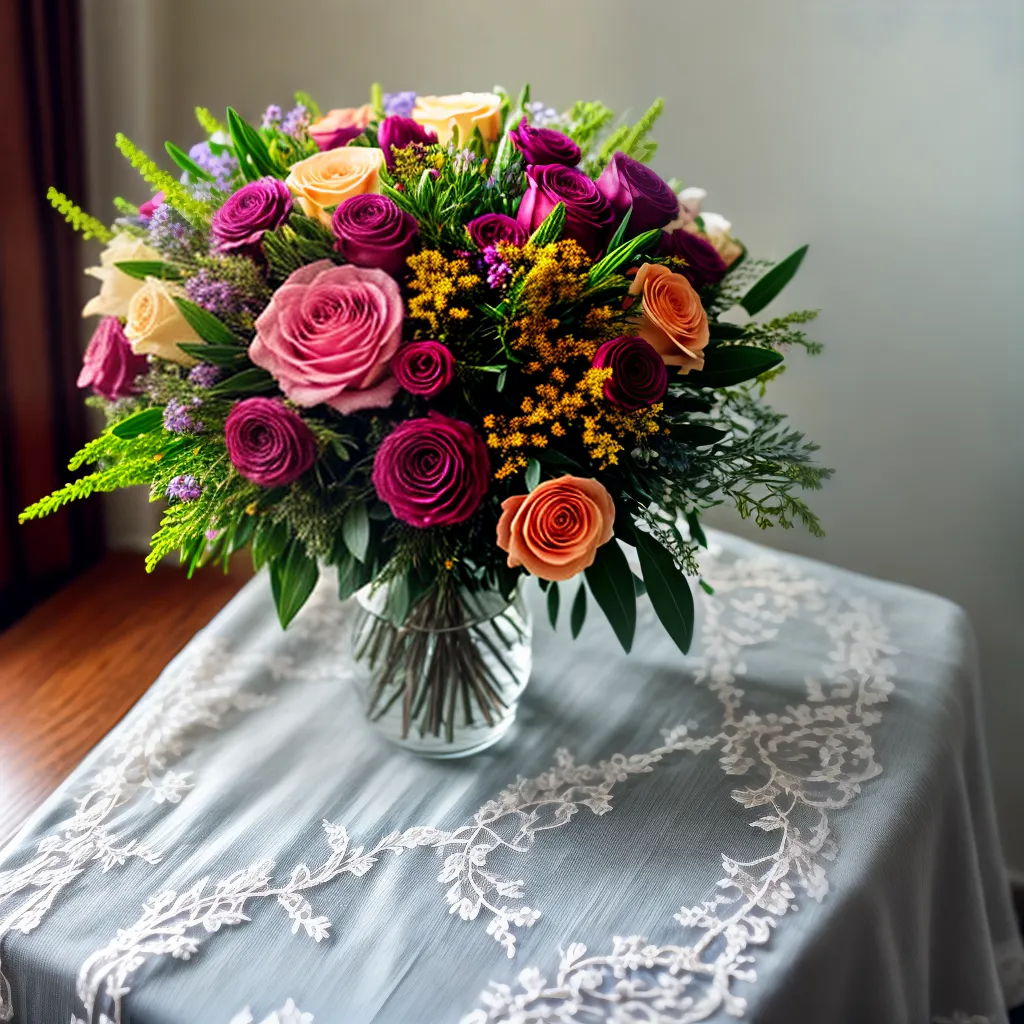 Desvendando o Significado de Sonhar com Ornamentação Floral 2 Fotos flores luzes renda mesa celebracao