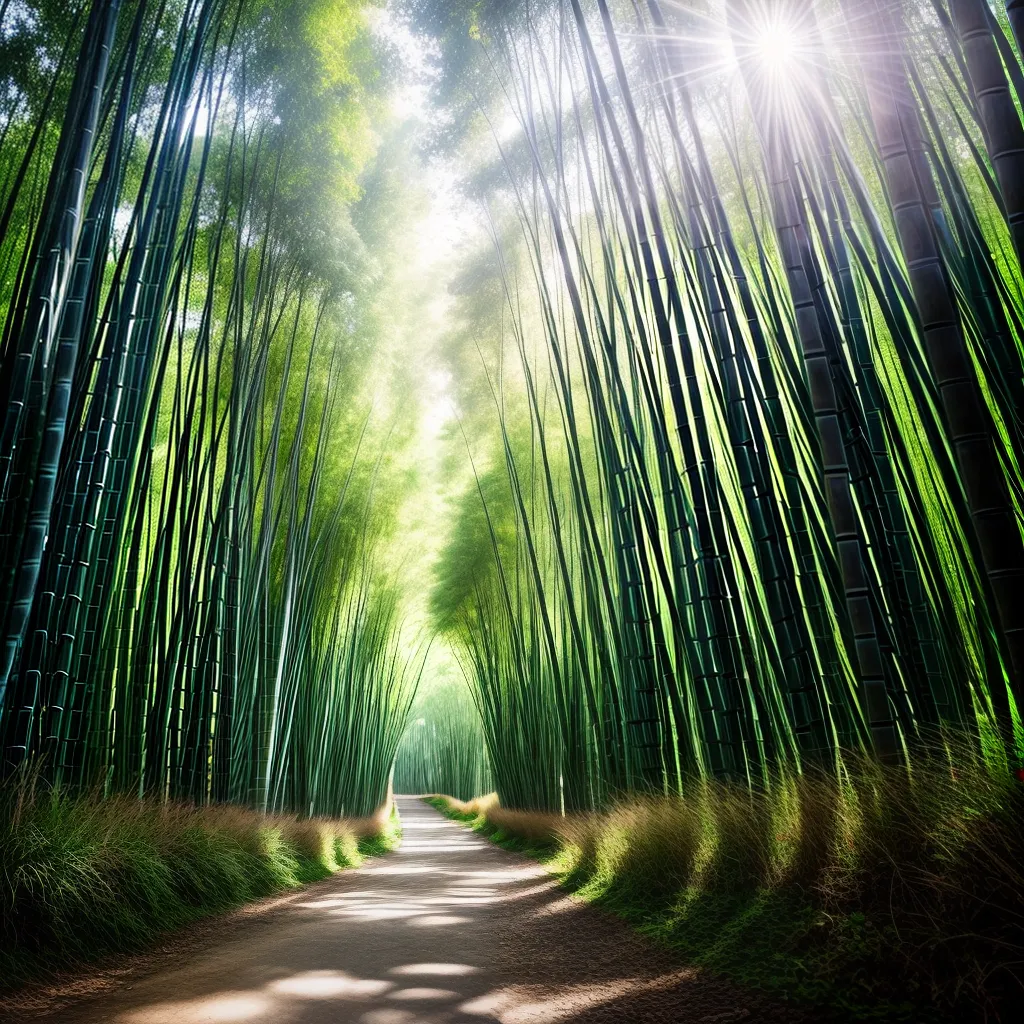 Fotos floresta bambu luz paz