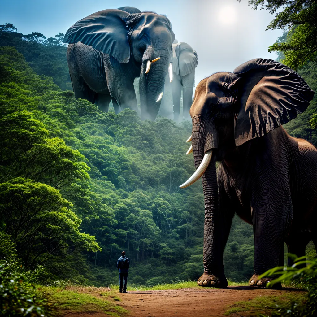 Fotos floresta elefante meditacao paz