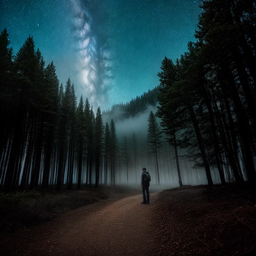 Fotos floresta estrelas misterio sonhos