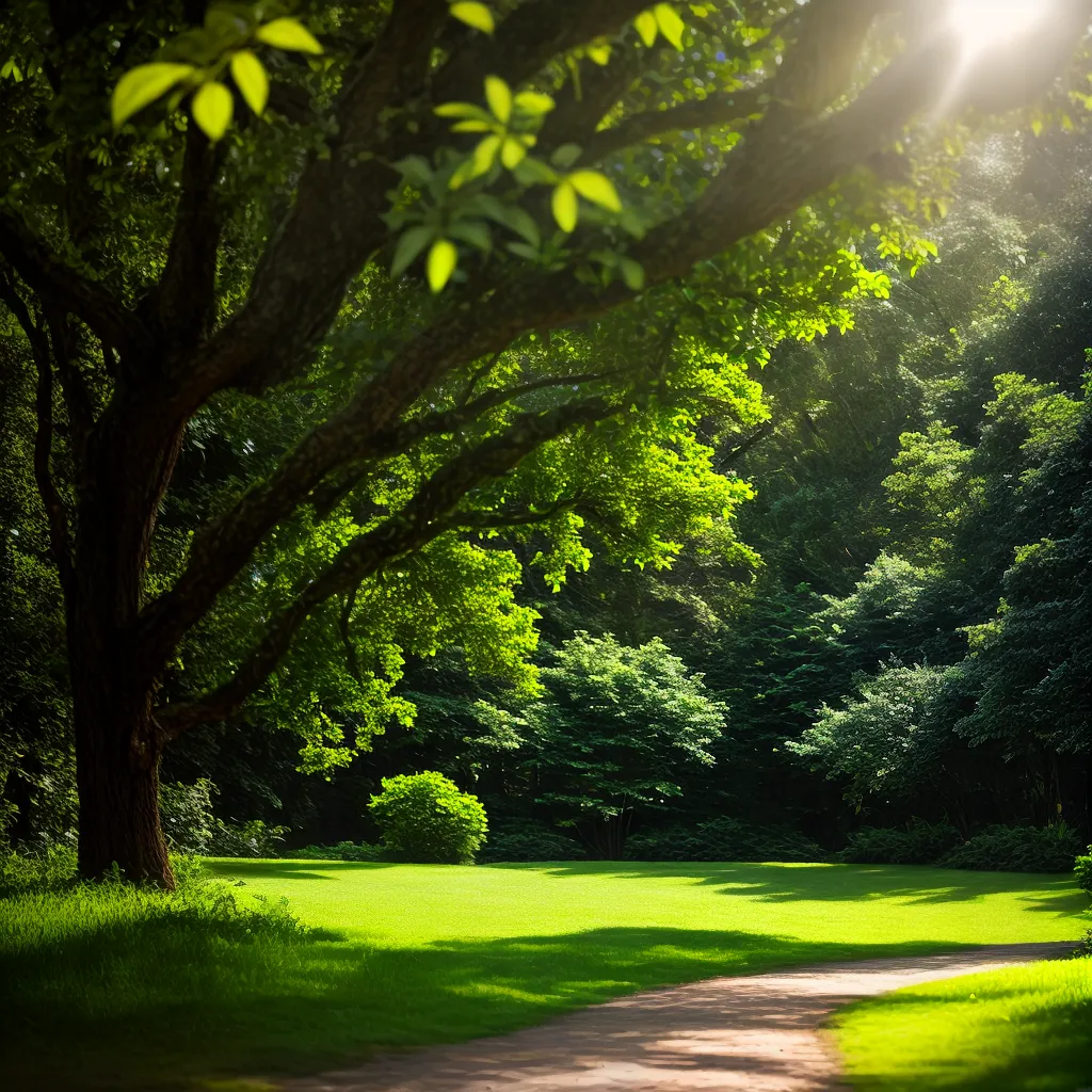 Descubra o Significado de Sonhar com Natureza e Frutas 4 Fotos floresta frutas sol sombra abundancia