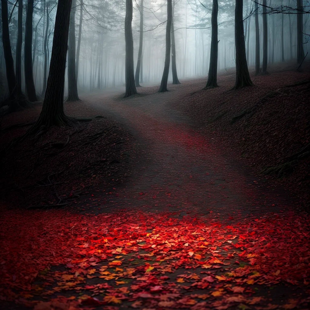 Fotos floresta lua vermelho misterio