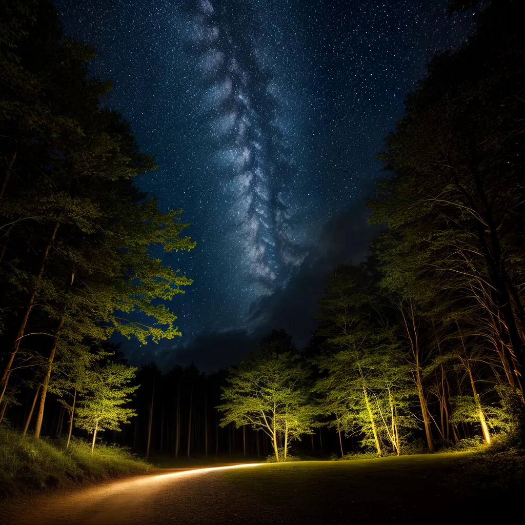 Fotos floresta luzes guias magia