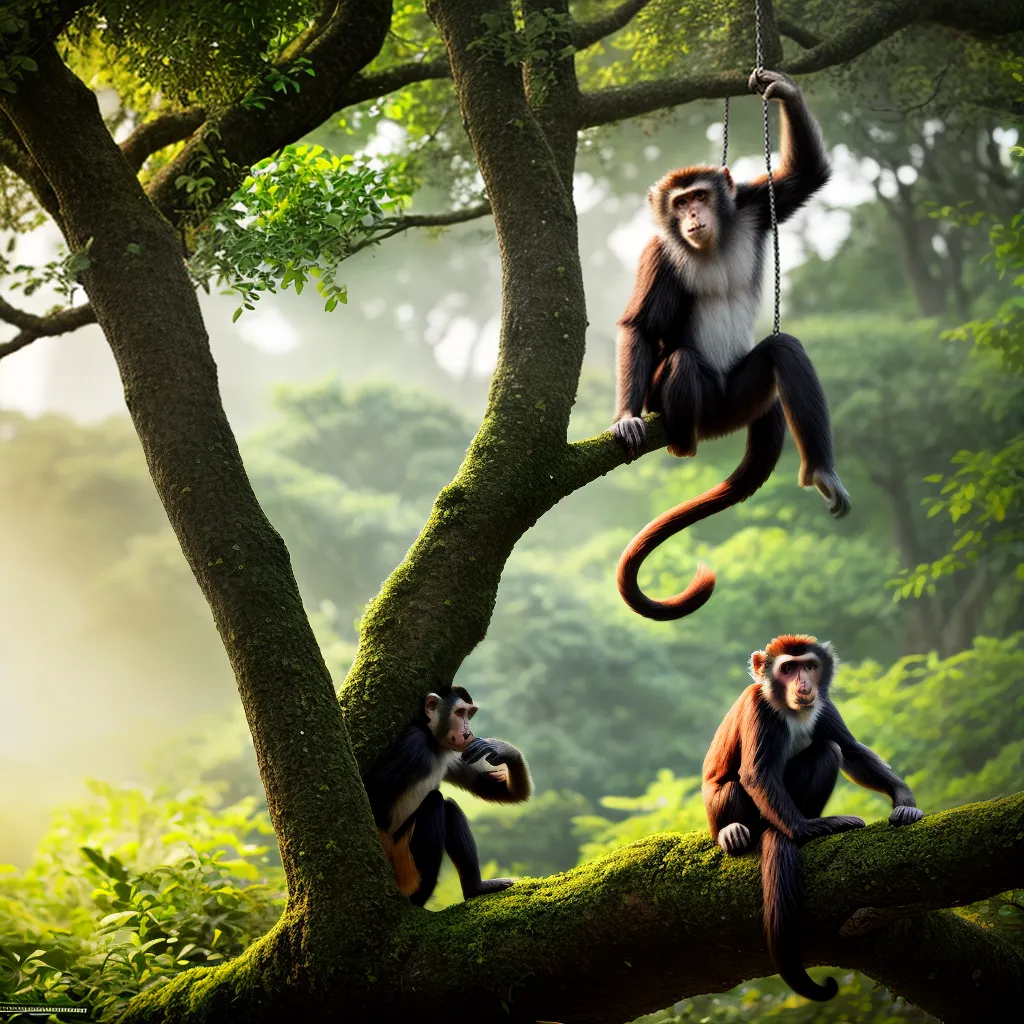 Fotos floresta macaco frutas natureza sol