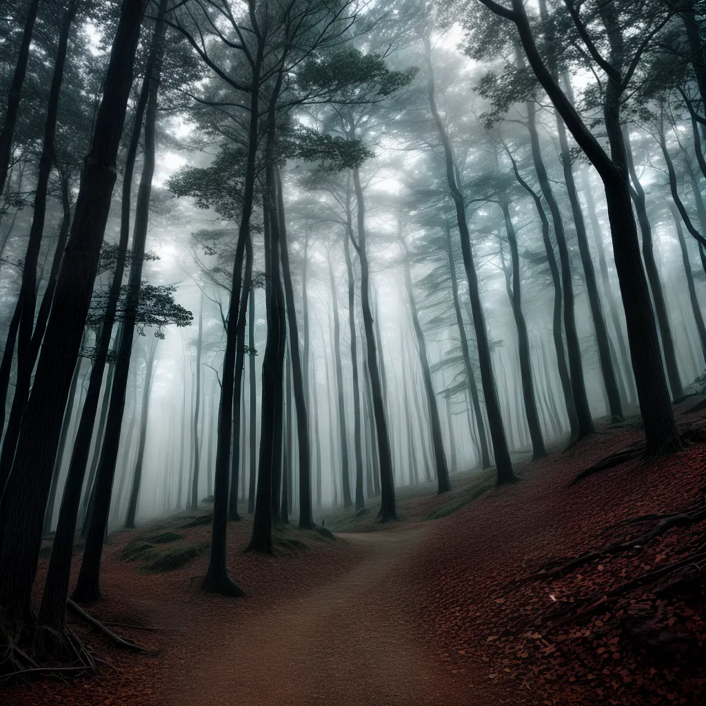 Fotos floresta misteriosa agulha sonhos