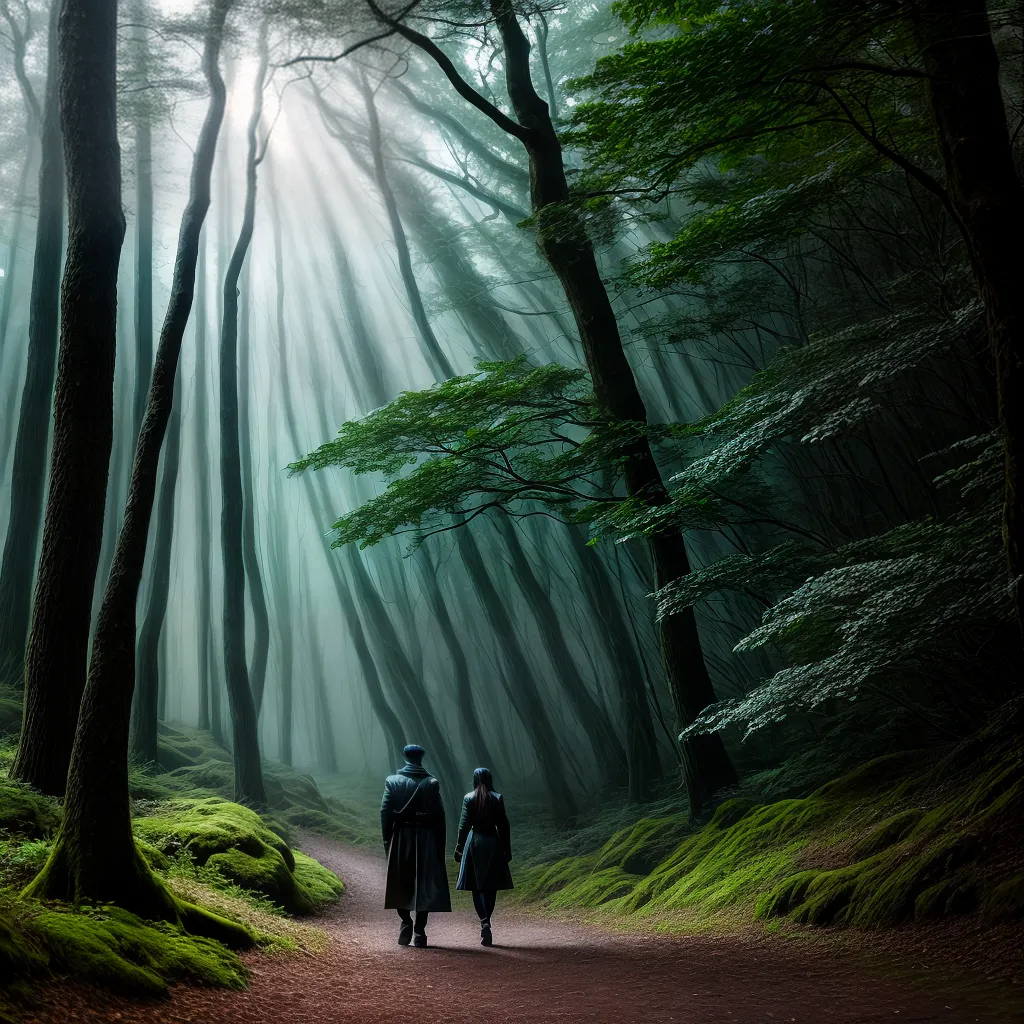 Os Mistérios Escondidos no Significado de Sonhar com Nefrite 4 Fotos floresta misteriosa caminho pedras verdes estatua brilho nevoa