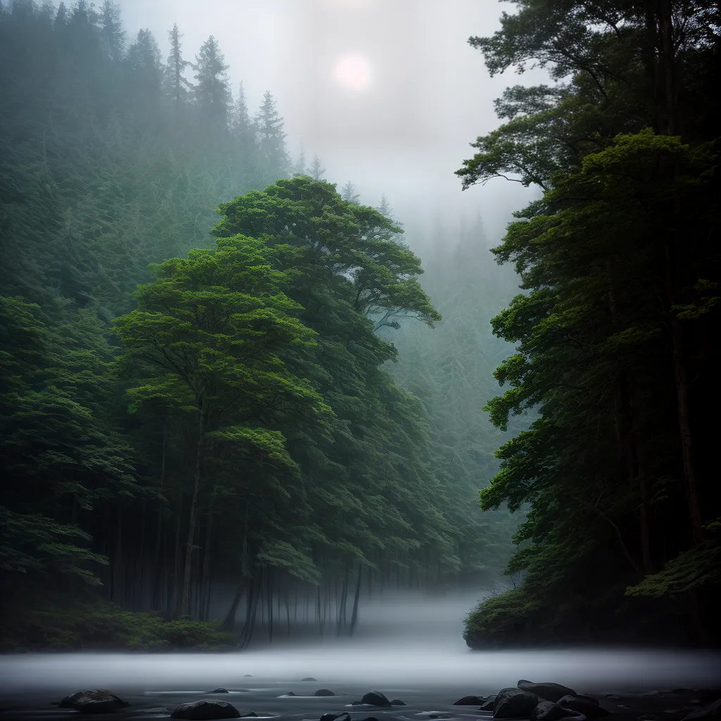 Fotos floresta misteriosa nevoa caminhos segredos 1
