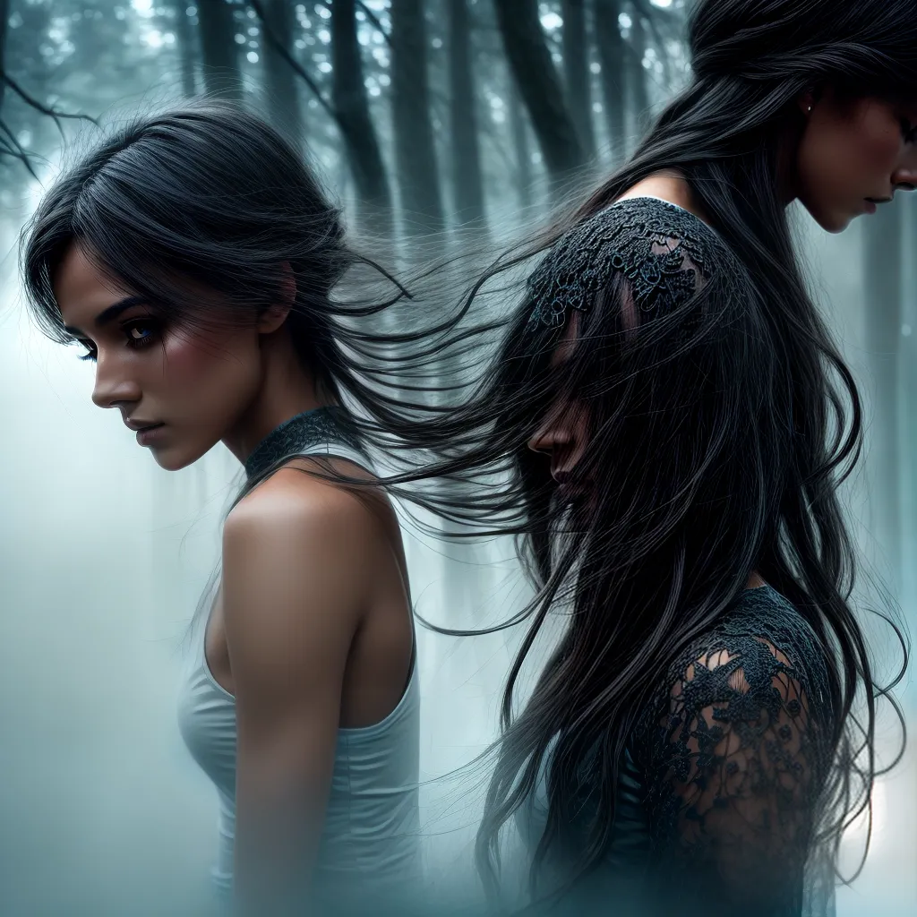 Fotos floresta misteriosa nevoa fantasmas