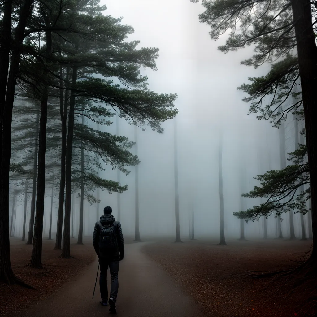 Fotos floresta misteriosa nevoa pessoa sonhos