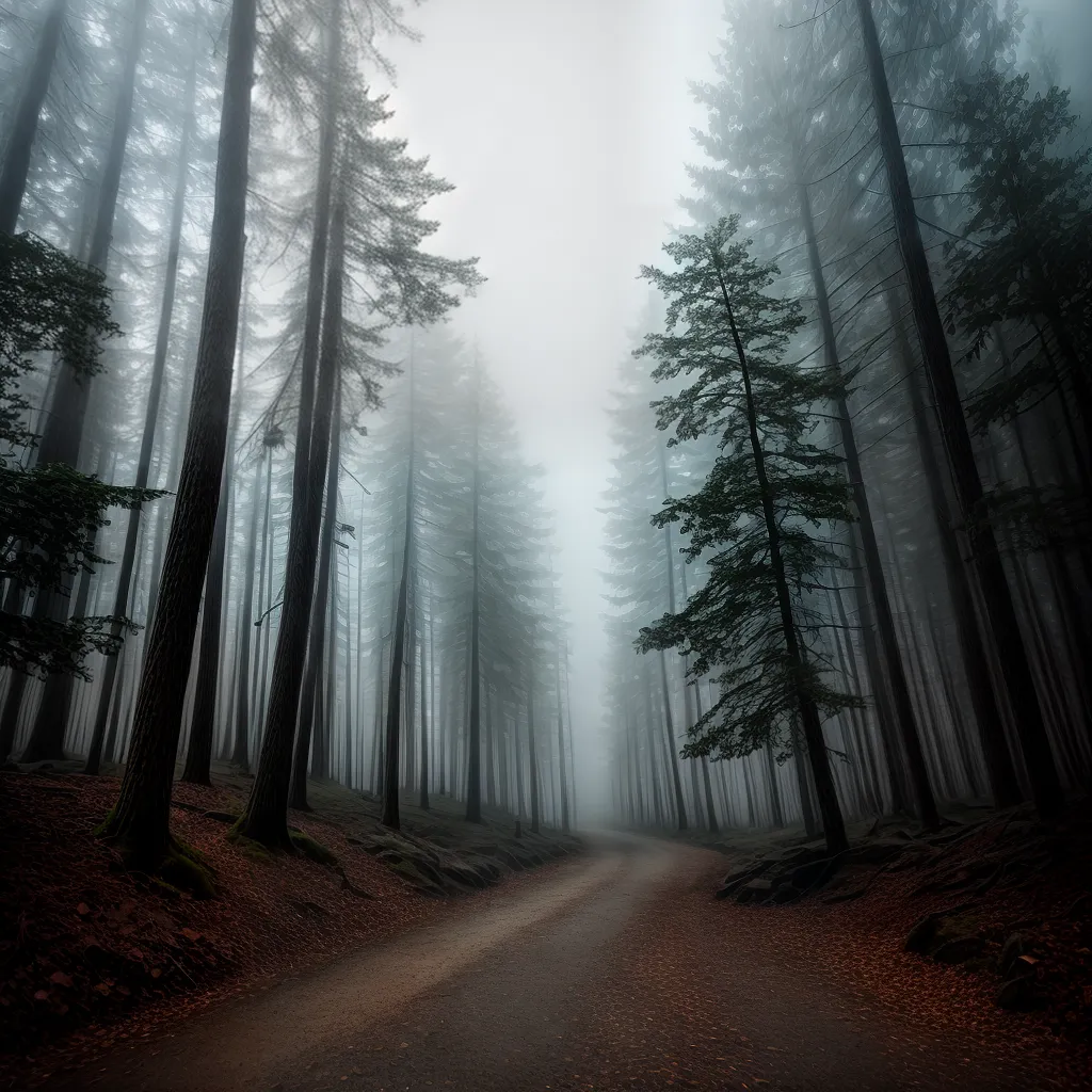 Descubra o Significado de Sonhar com uma Floresta Escura e Misteriosa 2 Fotos floresta misteriosa nevoa sombra