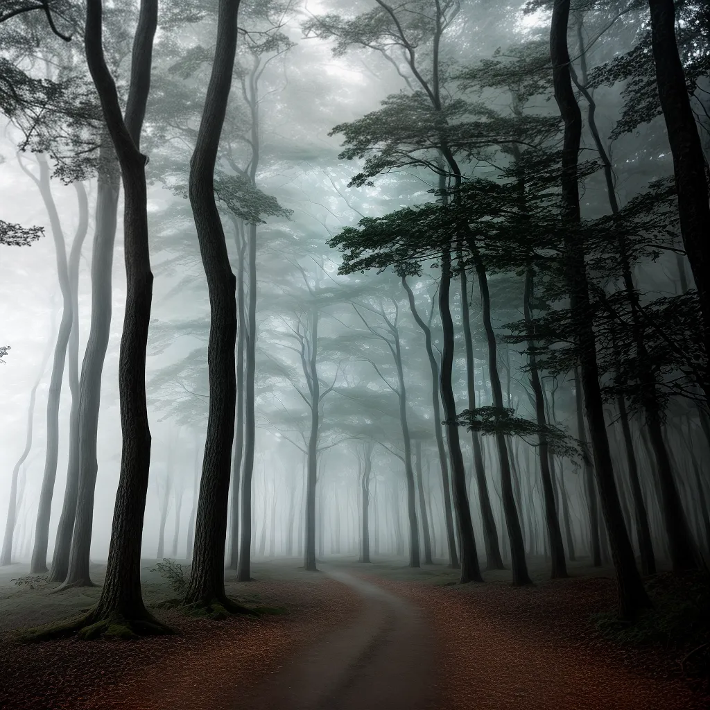 Desvendando o Intrínseco Significado por Trás dos Sonhos Inconsequentes com o tema Significado de Sonhos Enigmáticos. 5 Fotos floresta misteriosa nevoeiro sonhos