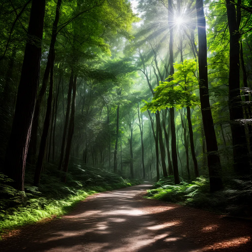 Assinatura onírica: Descubra o Significado de Sonhar com uma Floresta 4 Fotos floresta misteriosa trilha sol