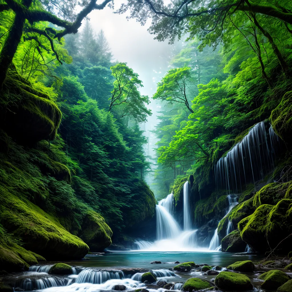 Bosques Encantados nos Sonhos – Significado e Simbologia 3 Fotos floresta mistica nevoa queda dagua