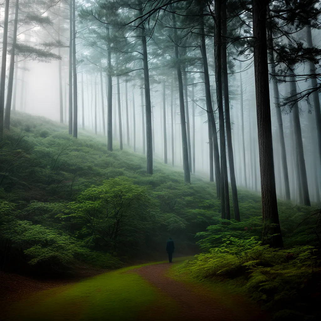 Fotos floresta nevoeiro fantasma seguir