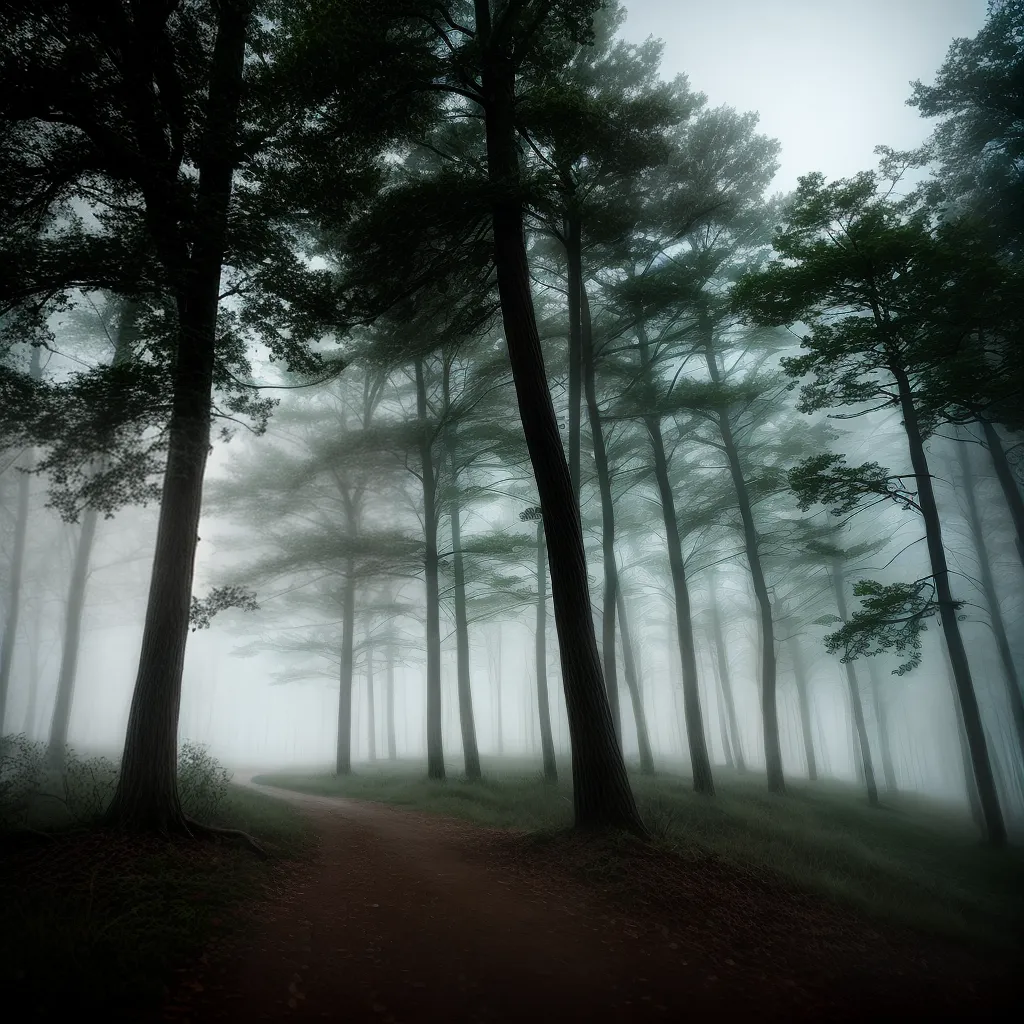 Névoa Noturna: O que significa sonhar com neblina e escuridão 2 Fotos floresta nevoeiro lua sombra misterio