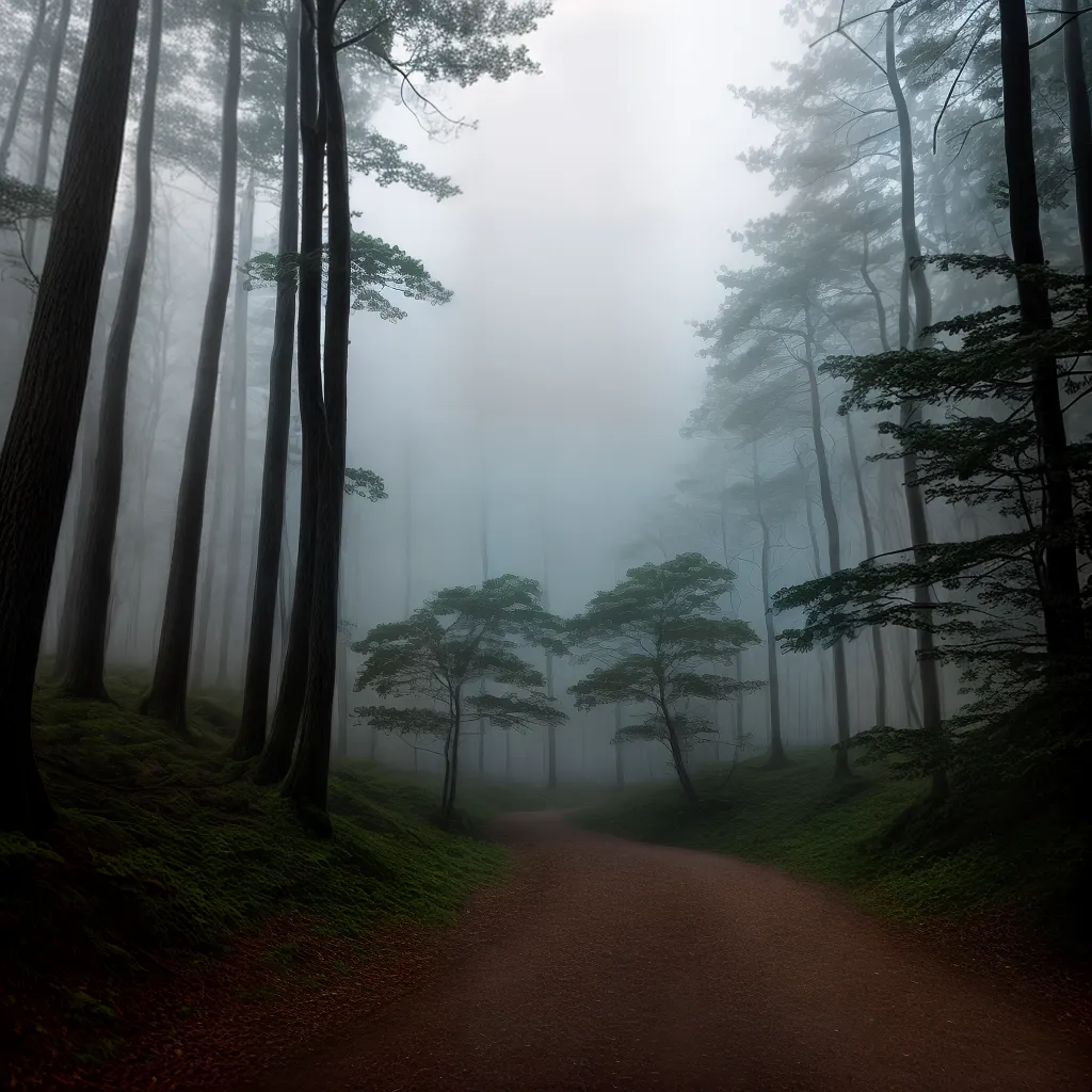 Desvendando o Significado de Sonhar com Névoa e Noturna 6 Fotos floresta nevoeiro silhueta incerta