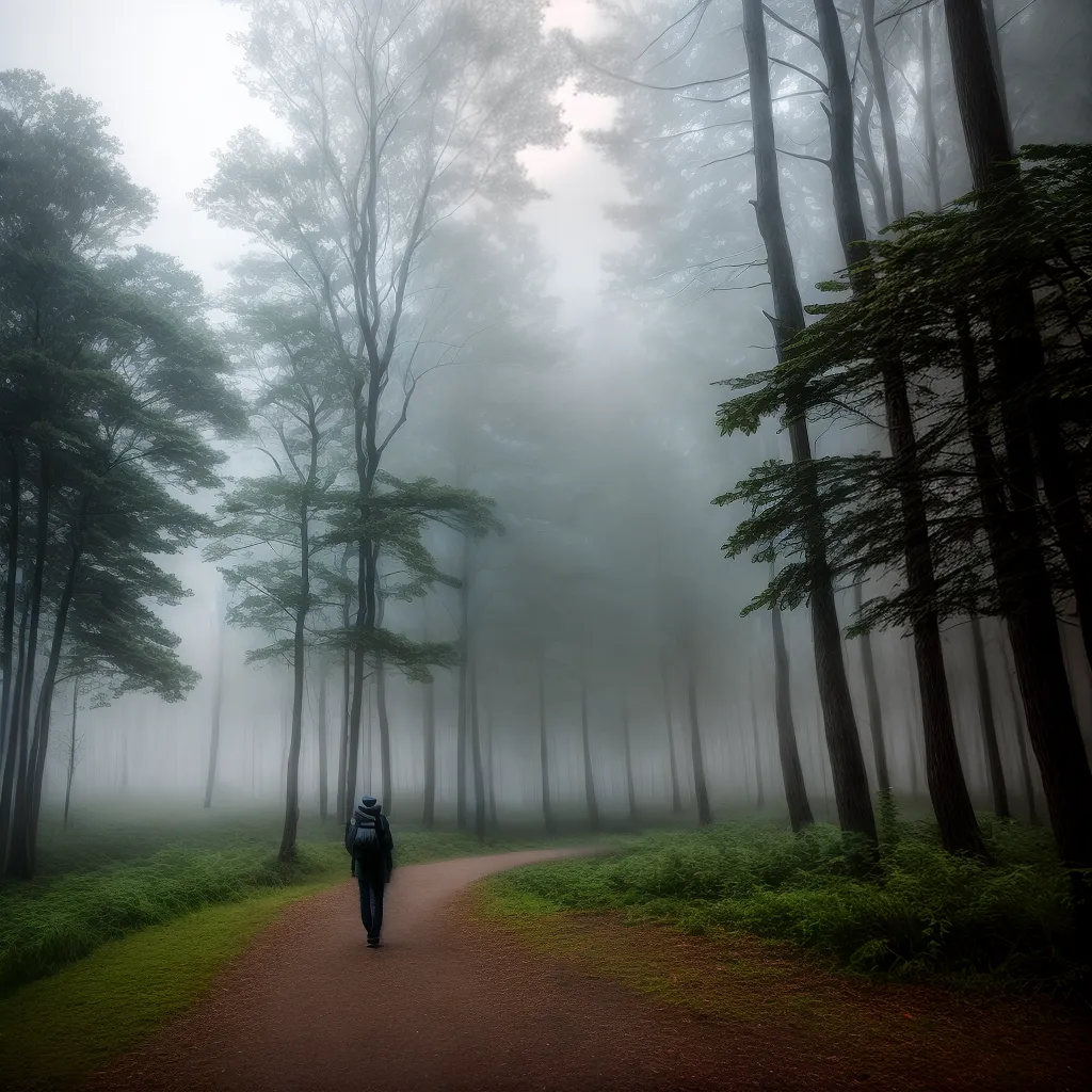 Fotos floresta nevoeiro solitario enigma beleza