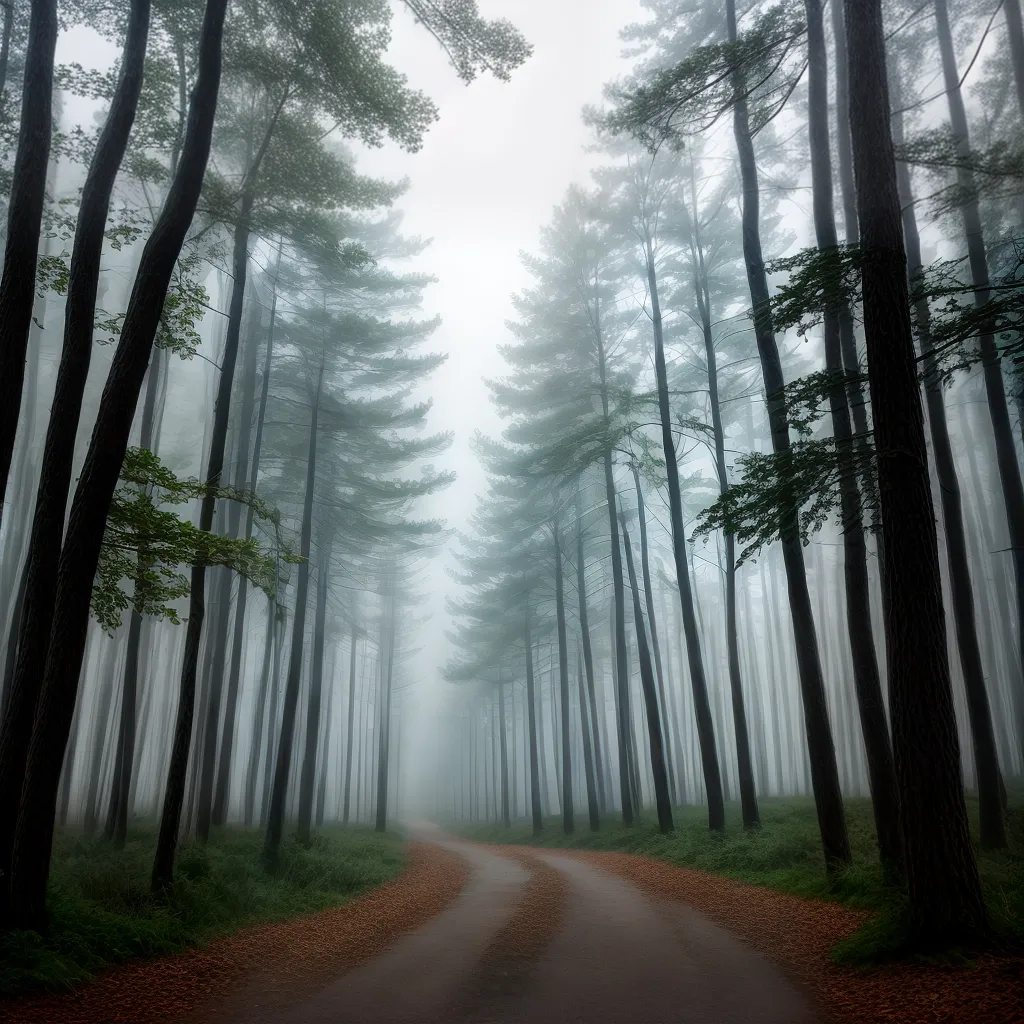Fotos floresta nevoeiro sonhador caminho beleza