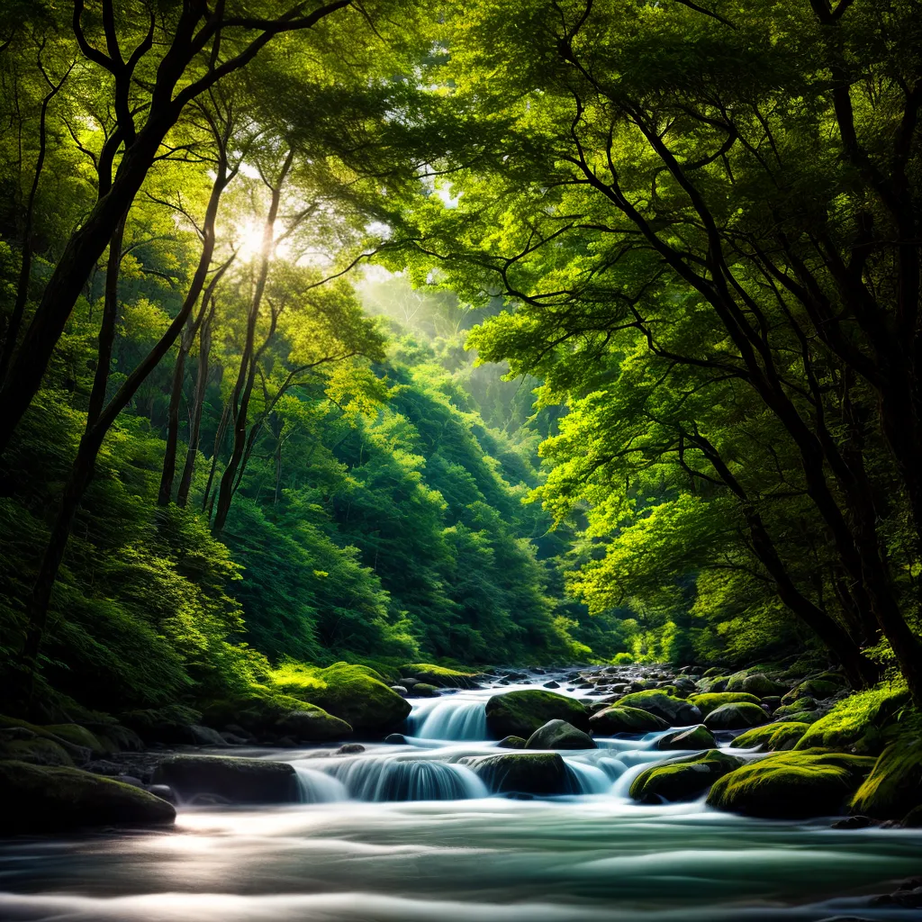 Descubra o Significado de Sonhar com a Natureza em um Turismo Sustentável 2 Fotos floresta rio sol sustentavel