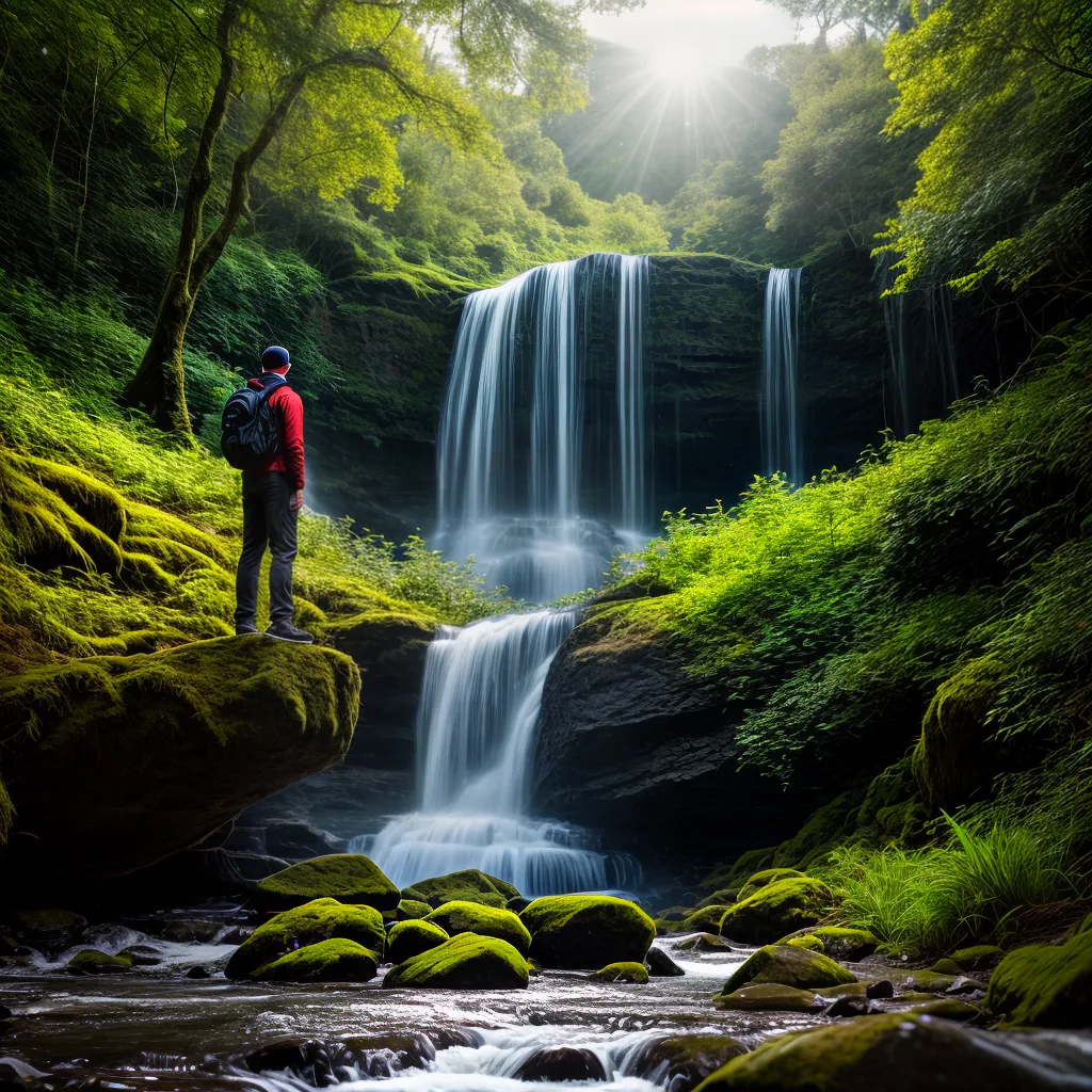 Dicas para superar a dendrofobia e aproveitar a natureza na sua próxima hospedagem. 4 Fotos floresta sol sorriso queda dagua