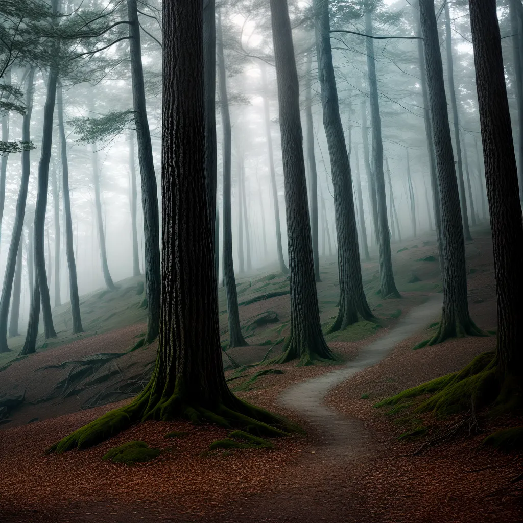 Fotos floresta sombria alma luz misterio