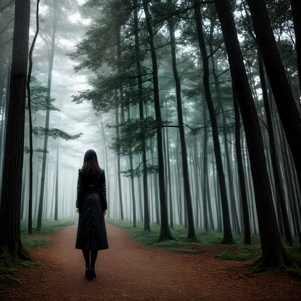 Entenda o Significado de Sonhar com Arrepio 4 Fotos floresta sombria mulher angustia