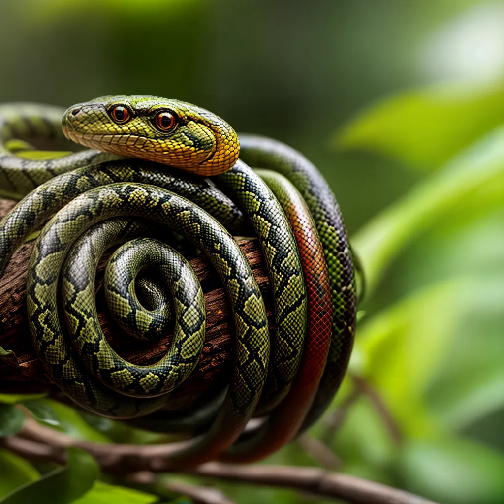 Fotos floresta tropical cobra cores medo