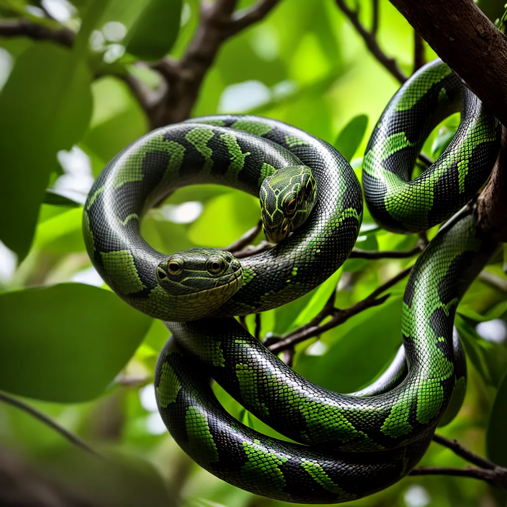 Fotos floresta tropical cobra verde olhos
