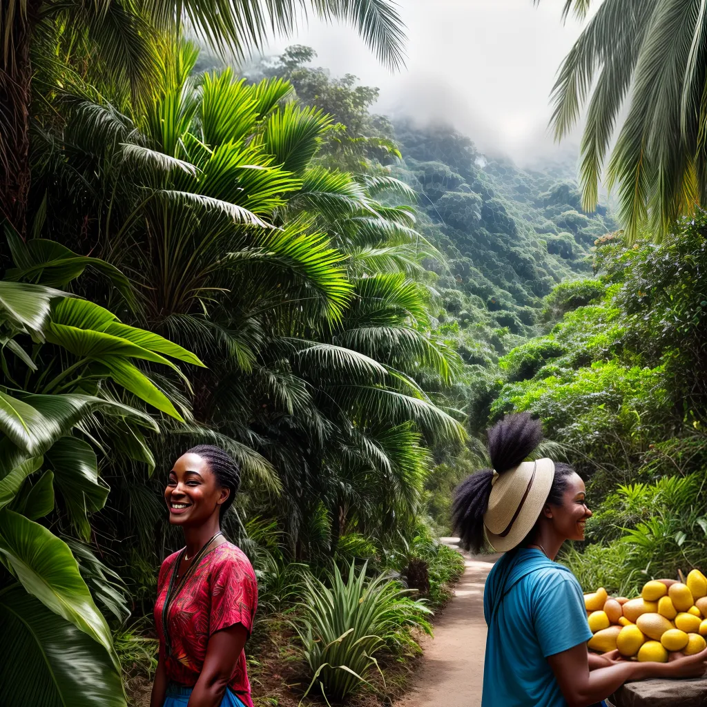 Fotos floresta tropical frutas exoticas abundancia