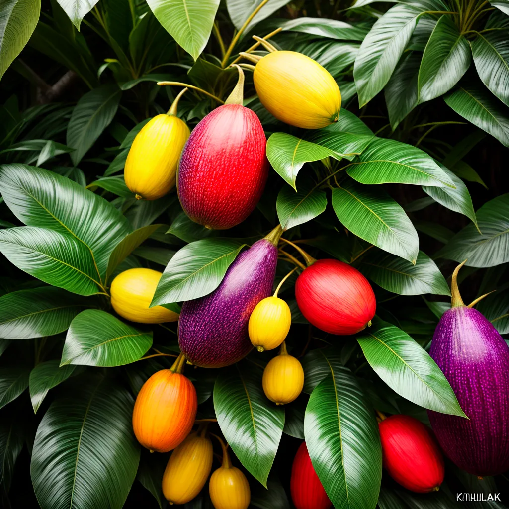 Fotos floresta tropical frutas