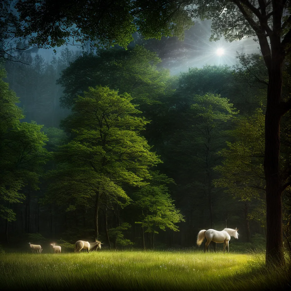 Fotos floresta unicornio fogo fada sonho