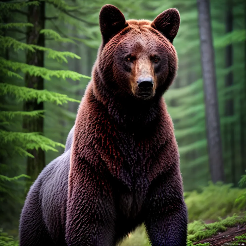 Fotos floresta urso marrom protetor
