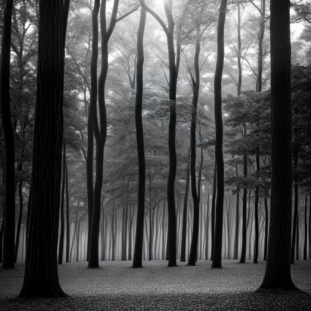 Ausência de Animais em seu Sonho: Qual é o Significado? 4 Fotos floresta vazia preto branco solidao 1