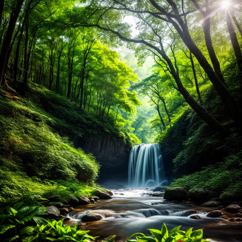 O Significado Profundo por trás de Sonhar com Flora e Vegetação. 2 Fotos floresta verde luz sol flor crescimento