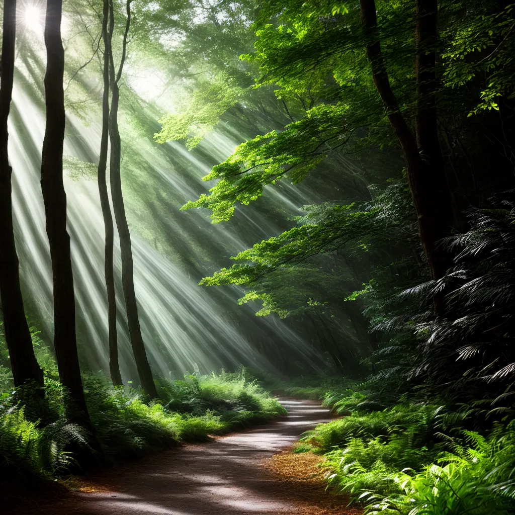 O Significado Profundo por trás de Sonhar com Flora e Vegetação. 5 Fotos floresta verde raios luz vida