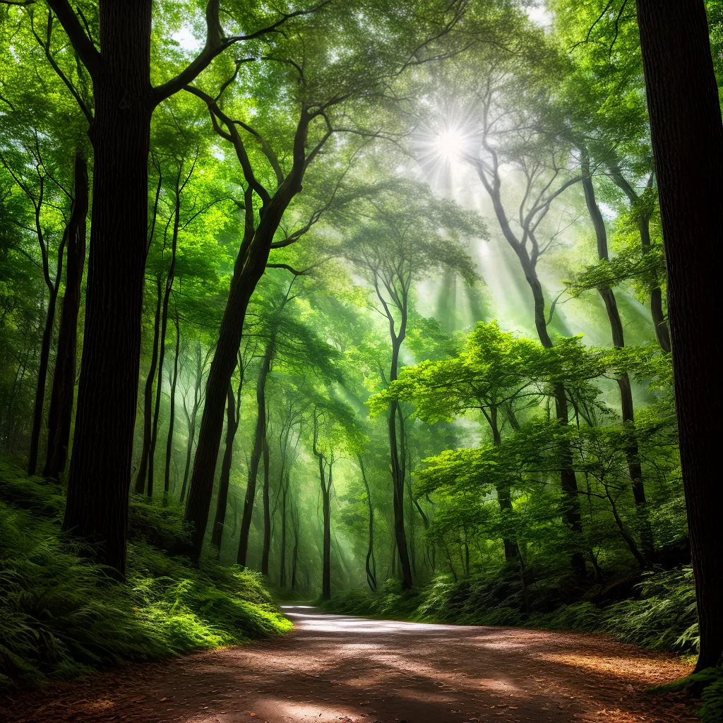 O Significado Profundo por trás de Sonhar com Flora e Vegetação. 6 Fotos floresta verde raios sol flor colorida