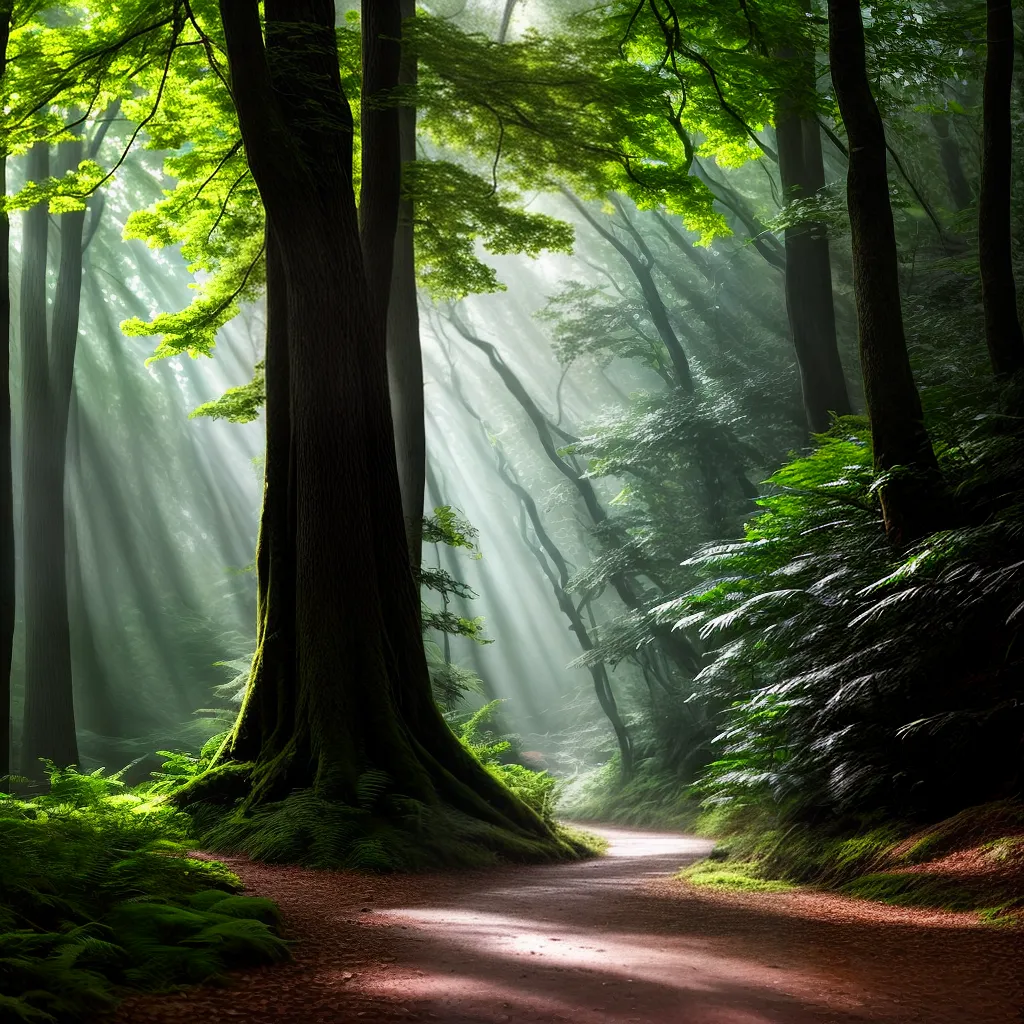 Fotos floresta verde trilha luz paz
