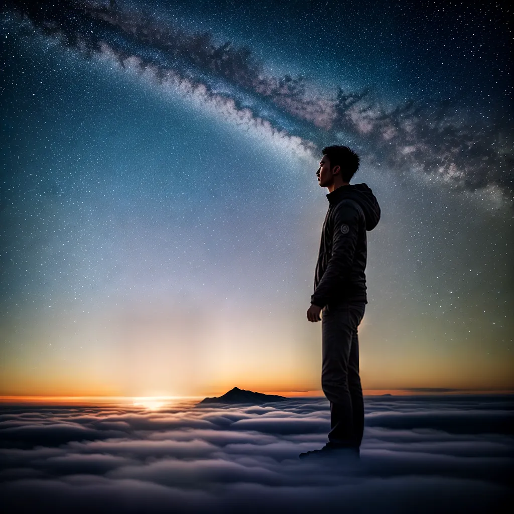 Universo dos sonhos: significados e interpretações 3 Fotos flutuando ceu estrelado lua chave