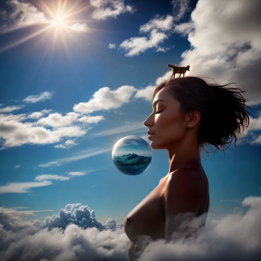 Fotos flutuando nuvens sonhos luz