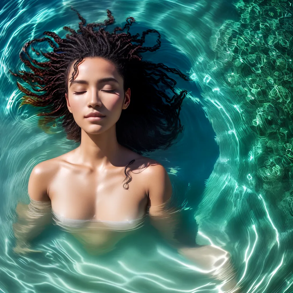 Fotos flutuar agua cristal mente serena