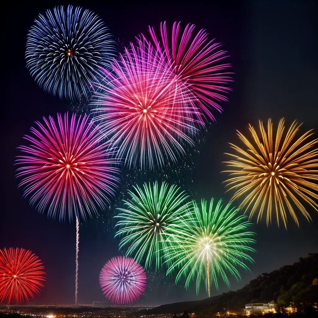Fotos fogos artificio noite sonhos